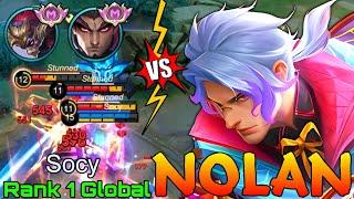 No.1 Nolan VS Supreme Yu Zhong & Hanzo! - Top 1 Global Nolan by Socy - Mobile Legends
