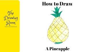 How to draw a pineapple