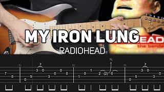 Radiohead - My Iron Lung (Guitar lesson with TAB)