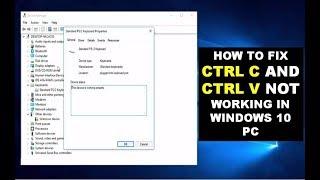 How to Fix Ctrl C and Ctrl V Not Working In Windows 10 PC