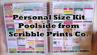 Scribble Prints Co. Poolside Personal Kit PWM // Erin Condren Vertical Planner