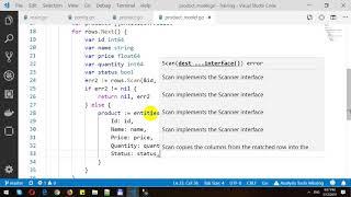 GoLang CRUD using SQL Server Database