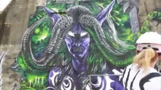 Illidan Mural Creation - Timelapse