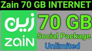 Zain 70 GB internet Package Monthly unlimited social media Offer