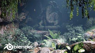 Blender realistic environment using camera projection | Tutorial | Ganesh temple
