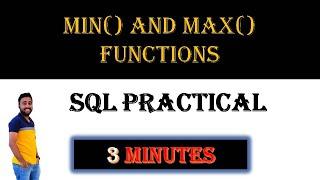 SQL - Max and Min Functions