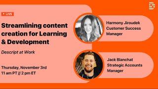 Streamlining content creation for Learning & Development