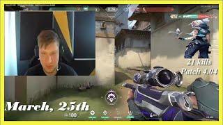 S1mple JETT 21 FRAGS IMMORTAL 3 RANKED | S1mple Valorant Road To Radiant - MAP HAVEN [VOD]  7.