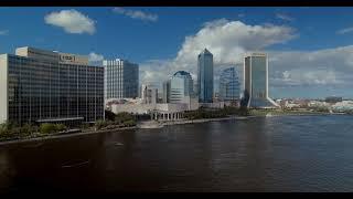 FREE Video Stock Footage 4K – Jacksonville Skyline from Acosta Bridge