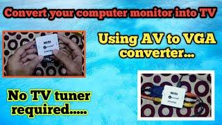 How to use computer monitor as TV with set top box