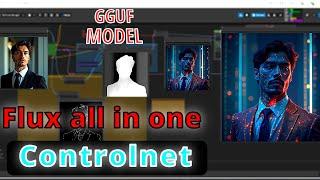 ComfyUI tutorial: How to use Controlnet all in one using Flux GGUF model #comfyui #flux #controlnet