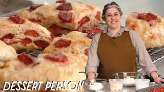 Irresistible Strawberry-Ricotta Scones by Claire Saffitz | Dessert Person