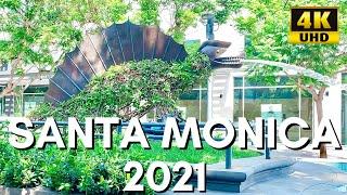 Santa Monica in Los Angeles - January 2021 - Virtual Walking Tour - Binaural Sound [4K]