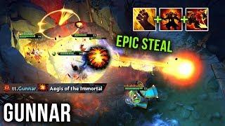 Gunnar Most EPIC Roshan Snatch Ever?! - Insane Ember Spirit Gameplay - 7.22 Patch Dota 2