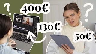 Fremde Designer schneiden mein Video für 50€, 140€ & 400€ // I'mJette