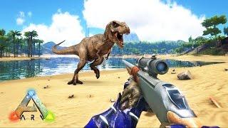 ARK: Survival Evolved - SNIPER RIFLE HUNTING DINOSAURS! (ARK: Survival Evolved Gameplay)