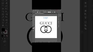 This is how to make Gucci Logo | Adobe illustrator #onefingercreatives #shorts #graphicsdesign