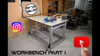 Workbench Werkbank aus Nut-8-Profil 80x80 und 80x40 Aluminium Teil 1 Bastelfriends