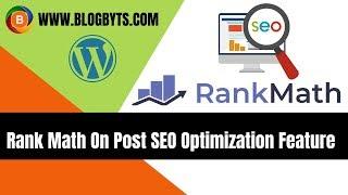 Rank Math On Post SEO Optimization Features Explained