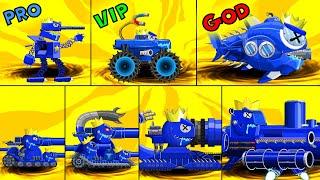 All series: Evolution of Hybrids BLUE RAINBOW FRIENDS | Cartoons about tanks | Arena Tank Cartoon