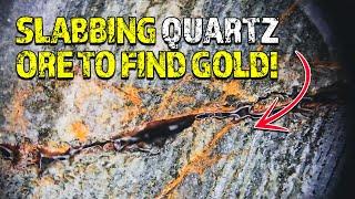 Cutting Quartz Rocks to Find Gold