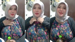 hijab live tante iis gunung gede lagi masak | hijab style mempesona