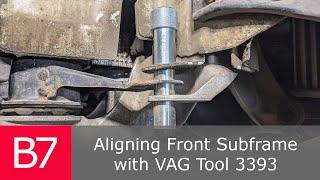 Audi/VW Tool 3393 | How to align front subframe | Audi A4 B7