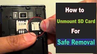 How to Unmount SD Card For Safe Removal(Android)