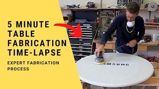 Staron Solid Surface Table Fabrication - 5 Minute Time Lapse