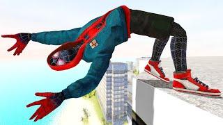 Spiderman Miles Morales Ragdolls Jumps & Falls (GMOD) Episode 151