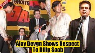 YOUNG Ajay Devgn Touches Dilip Kumar's Feet on Stage Suhaag Silver Jubliee Party | FLASHBACK