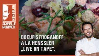 Schnelles Boeuf Stroganoff à la Henssler  "Live on Tape" Rezept von Steffen Henssler