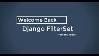 Django FilterSet(Basic Level)-1