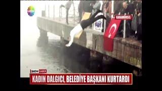 Kadın dalgıcı, Belediye Başkanı kurtardı