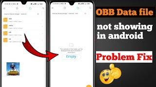 Android OBB files empty || How to Fix OBB File not showing