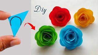 How To Make JISOO Flower | Paper Flower Making Step By Step, DIY Origami Flower Idea