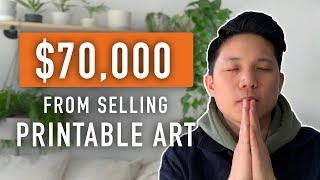 How I Made 70K+ Selling Printable Wall Art on Etsy - Passive Income Tutorial 2021