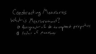 Constructing Measures Part 1