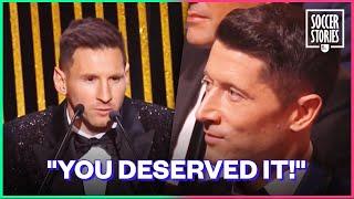 Lewandowski's Amazing Reaction When Messi Won His 7th Ballon d'Or