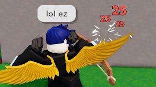 i Secretly used AIMBOT HACKS against the Best Player.. (Roblox Bedwars)