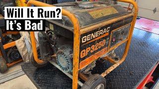 Abandoned Generac GP3250 - Will It Run and Make Power?