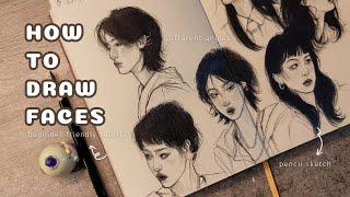 Easy way to drawing faces in different angles  beginner friendly tutorial