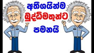 අතීශයින්ම බුද්ධිමතුන්ට පමනයි | Sinhala Riddle & Puzzle Quiz