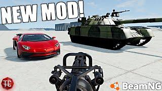 NEW, BeamNG.Drive Weapons Mod vs TANK!! Who Wins!?