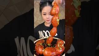 Asmr Mukbang Eating Spicy Sausage #mukbang