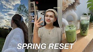 Spring Reset Routine  | spring cleaning, self care, organization, & matcha