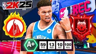 This GIANNIS ANTETOKOUNMPO "FREAK" Build is UNSTOPPABLE in RANDOM REC on NBA 2K25!