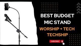 Techtest Heavy Duty Adjustable Dual Mike Stand  for Worship Ft S.O.G TECKSHIP.#