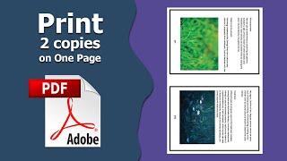 How to print 2 copies of a pdf on one page using Adobe Acrobat Pro DC