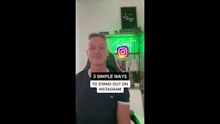 3 simple ways to stand out on Instagram - follow for more  #instagram #branding #marketing